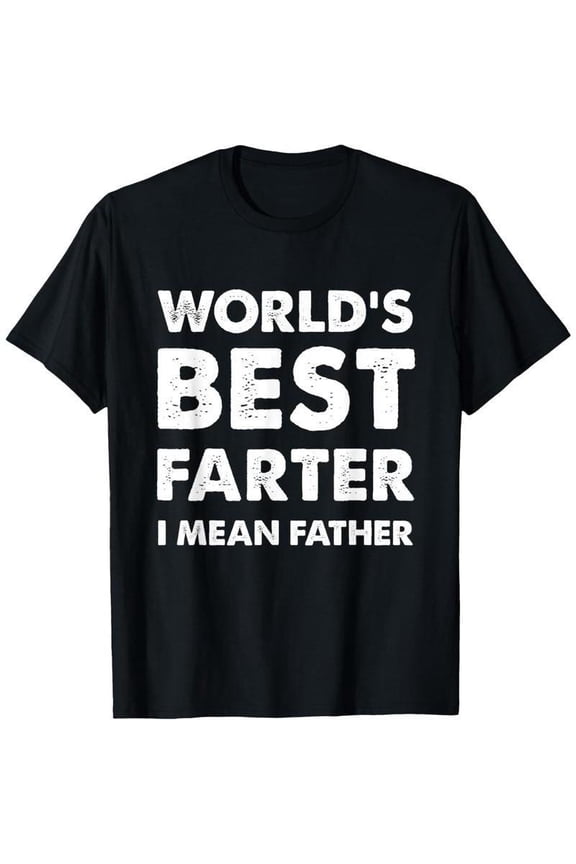 [100% Cotton] Father's Day Retro World's Best Farter Dad Joke T-Shirt Premium Cotton Apparel Fathersdaygift Graphic Tees Men graphic tee Streetwear