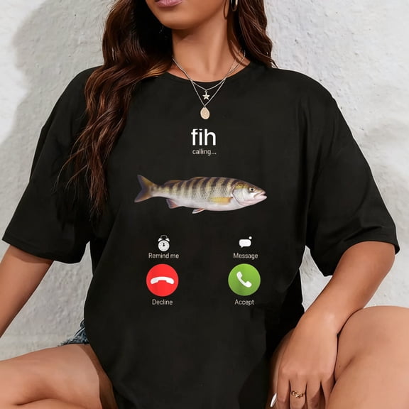 100% Cotton Fih Tshirt Shoes Fish Funny Misspelled Fish Meme Fih Humor T-Shirt
