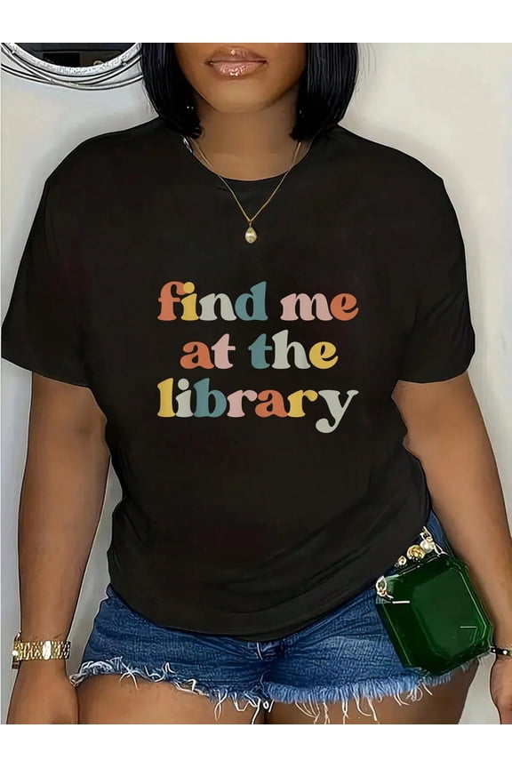 100% Cotton Find Me At The Library Retro Librarian Reading Book Lover T-Shirt