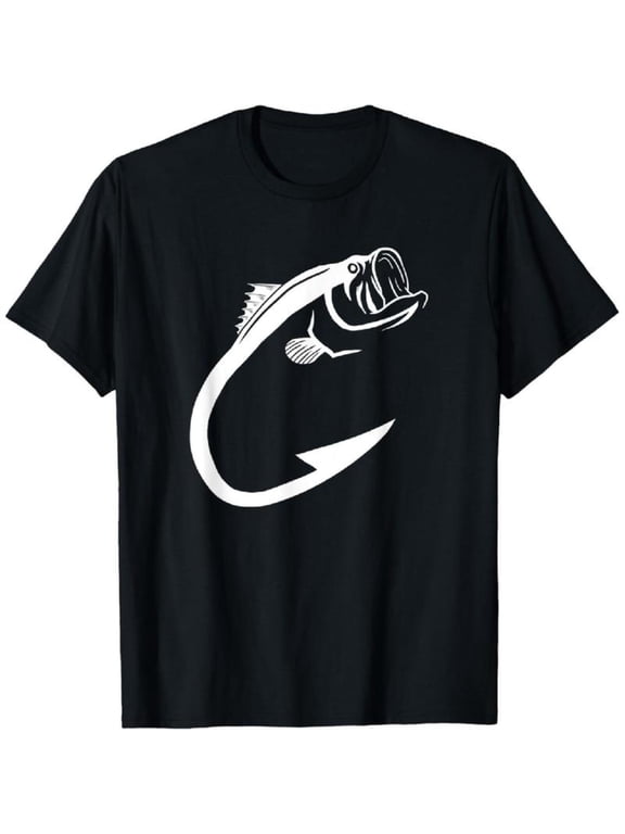 100% Cotton Fish Hook Minimal Art Cool Fishing Lover Art Lover Gift Mens T-Shirt