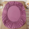 100 Cotton Fitted Bed Sheet with Elastic Band Solid Color Antislip