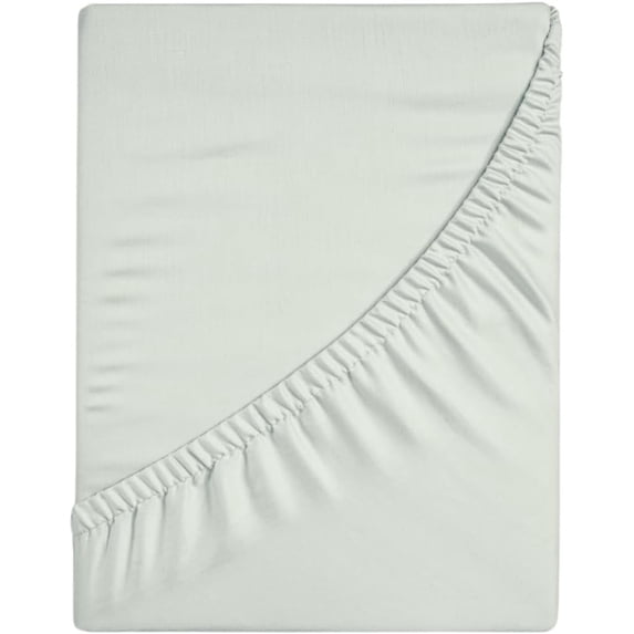 100% Cotton Fitted Sheet Only - Deep Pocket up to 16inch - All-Around Elastic - T-Shirt Fabric Jersey Knit - Extra Soft - Easy Fit - All Season - Comfy