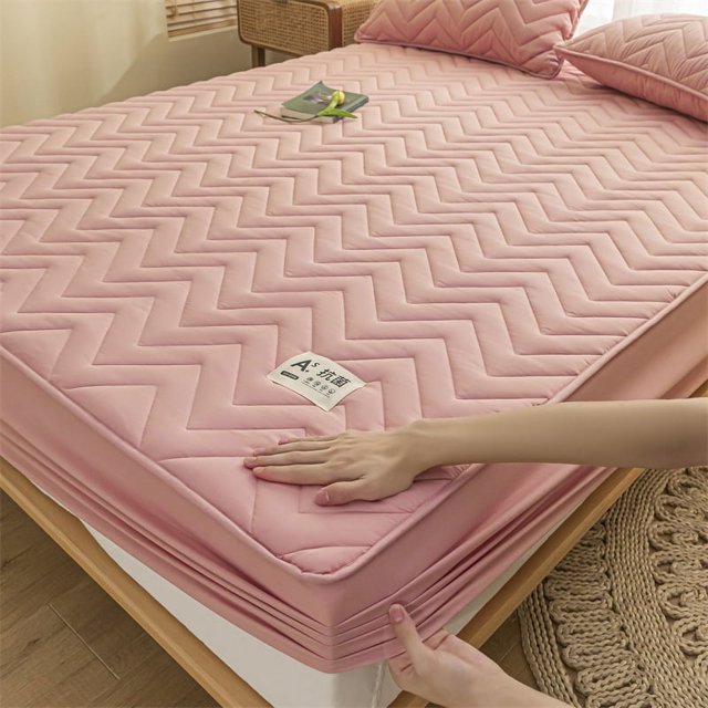 100 Cotton Fitted Sheet with Elastic Band Bed Sheet Solid Color