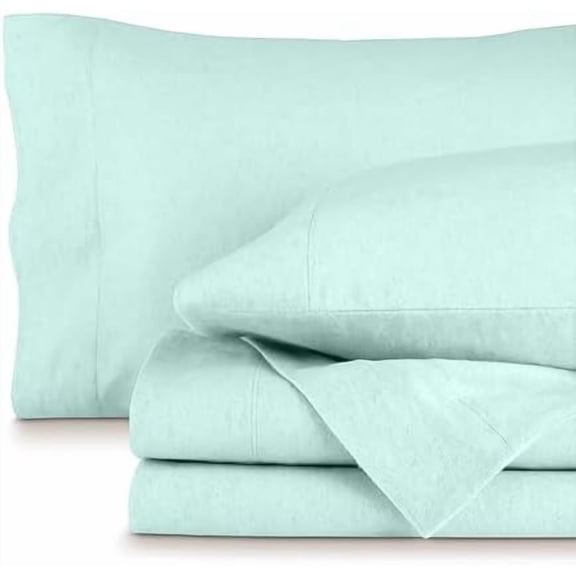 100% Cotton Flannel Sheets Split King Size - 5 Piece Warm, Soft & Breathable, Deep Pocket, Double Brushed Cozy All Season Bedding Set, Aqua
