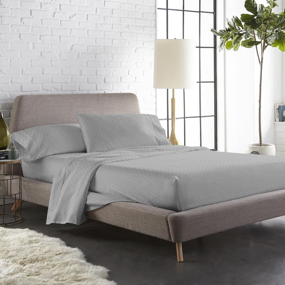 100% Cotton Flat Bedsheet Single Bed With 1 Pillow Covers - 60 X 90 Inches, Grey | Stylish & Traditional Bedsheet - Bed Sheet For Single Bed