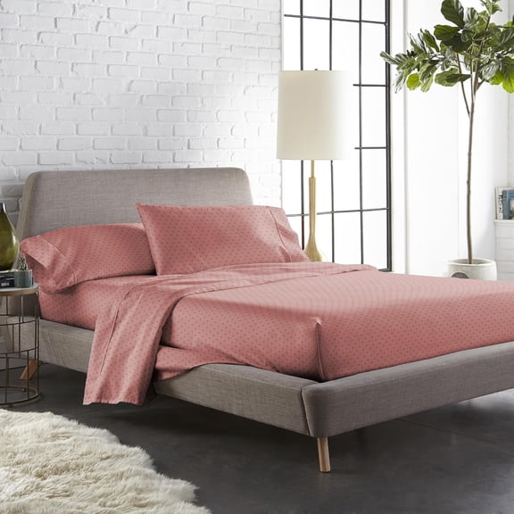 100% Cotton Flat Bedsheet Single Bed With 1 Pillow Covers - 60 X 90 Inches, Peach | Stylish & Traditional Bedsheet - Bed Sheet For Single Bed