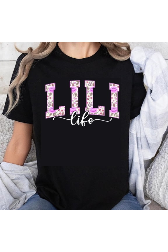 100% Cotton Floral Pattern Pink Letters Lili Life