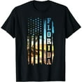 thumbnail image 1 of 100% Cotton Florida American Flag Pride Beach Surfer Patriotic Gift T-Shirt, 1 of 4