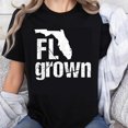 thumbnail image 1 of 100% Cotton Florida State Outline Fl Grown Text Design, 1 of 5
