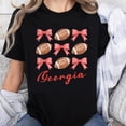 thumbnail image 1 of 100% Cotton Football Bows Georgia Pattern Print T-Shirt, 1 of 5