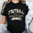 thumbnail image 1 of 100% Cotton Football Property of Athletic Dept Vintage Sport Tee Shirt Women Men Unisex Casual T-Shirt Workout Gym Apparel, 1 of 5