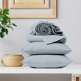 thumbnail image 1 of Color Sense 100% Cotton Full Sateen, Wrinkle Resistant, Quick Dry, Soft & Smooth 4-Piece Bedsheet Set Light Blue, 1 of 9