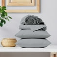 thumbnail image 1 of Color Sense 100% Cotton Full Sateen, Wrinkle Resistant, Quick Dry, Soft & Smooth 4-Piece Bedsheet Set Light Gray, 1 of 9