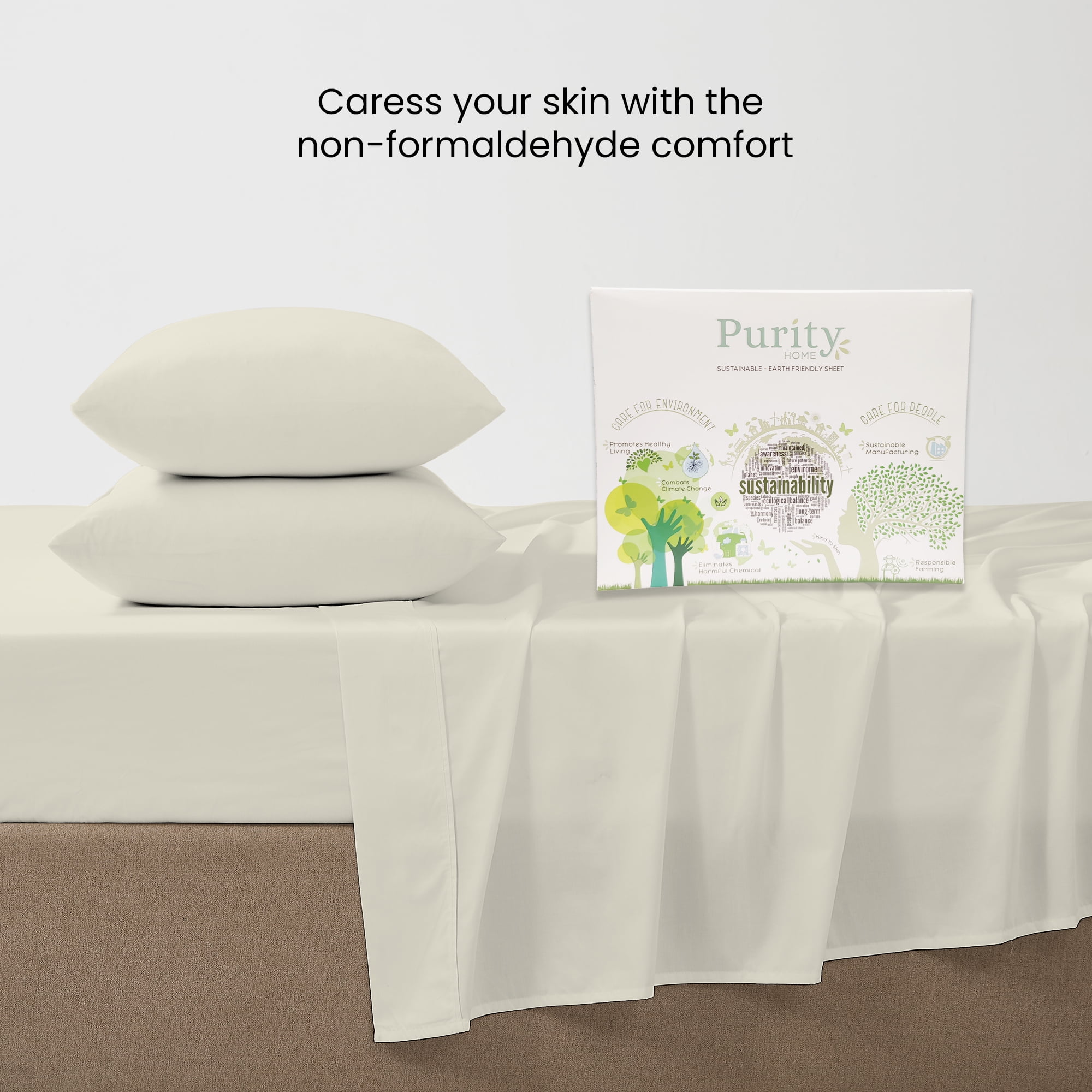Ivory 400 Thread Count Cotton Sateen Full Sheet Set