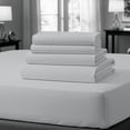 thumbnail image 1 of Purity Home 100% Cotton Full Bedsheet Set, Sateen Green Wrinkle-Resistant 4-Piece Set Light Gray, 1 of 14