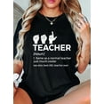thumbnail image 1 of 100% Cotton Funny ASL Teacher Definition American Sign Language T-Shirt, 1 of 4