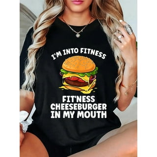 Funny Burger Lover T-Shirt Fitness Burger In My Mouth Tee Funny Burger Lover T-Shirt Fitness Burger In My Mouth Tee
