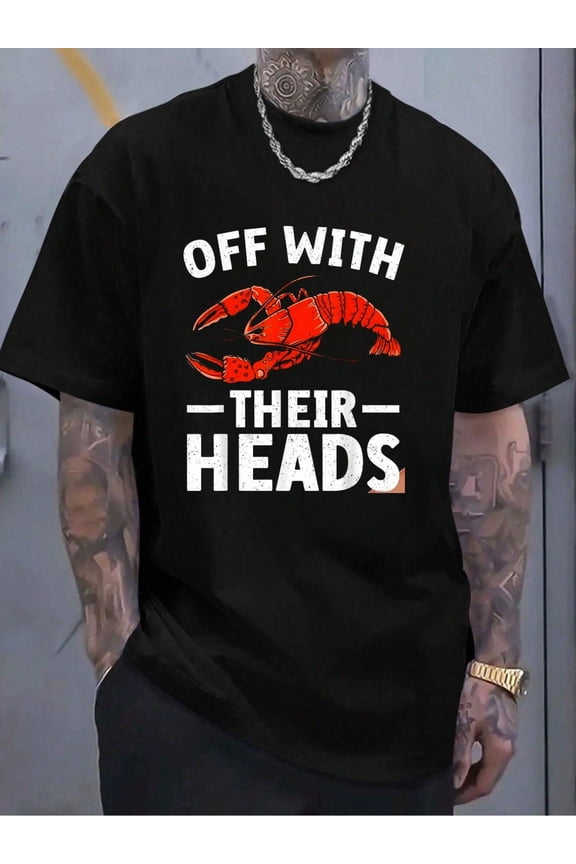 100% Cotton Funny Crawfish Art For Men Women Cajun Lobster Lovers T-Shirt Women's Men's Graphic Tee Causal Tops Fashion Tshirt Short Sleeve T-Shirt