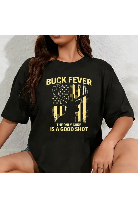 100% Cotton Funny Deer Buck Fever Hunting Season Deer Hunting Premium T-Shirt
