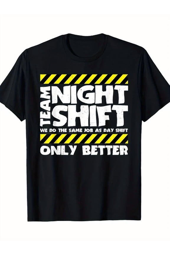 100% Cotton Funny Factory Worker T-Shirt - Team Night Shift Funny Work Meme