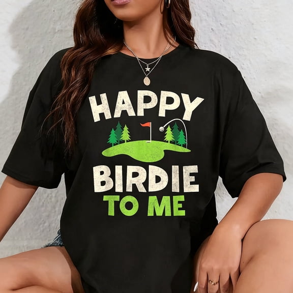 100% Cotton Funny Golf Birthday Shirt Happy Birdie Golfer Kids Boys Men T-Shirt
