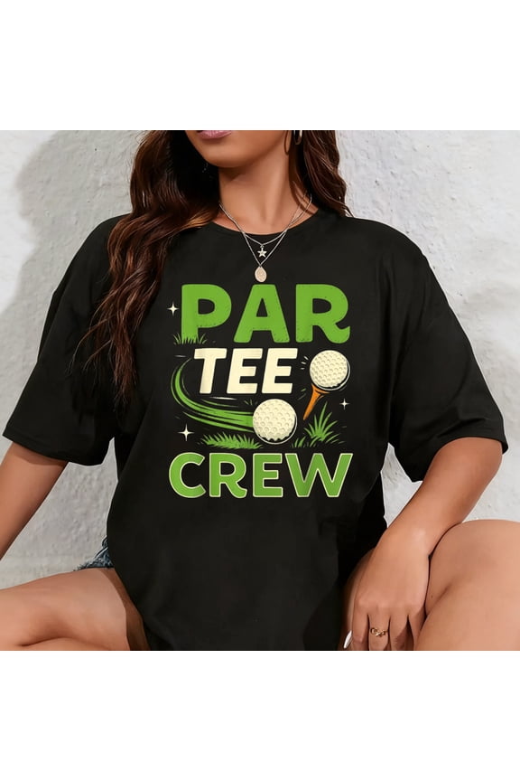 100% Cotton Funny Golf Shirts Women Men, Fun Golfing Par Tee Crew T-Shirt