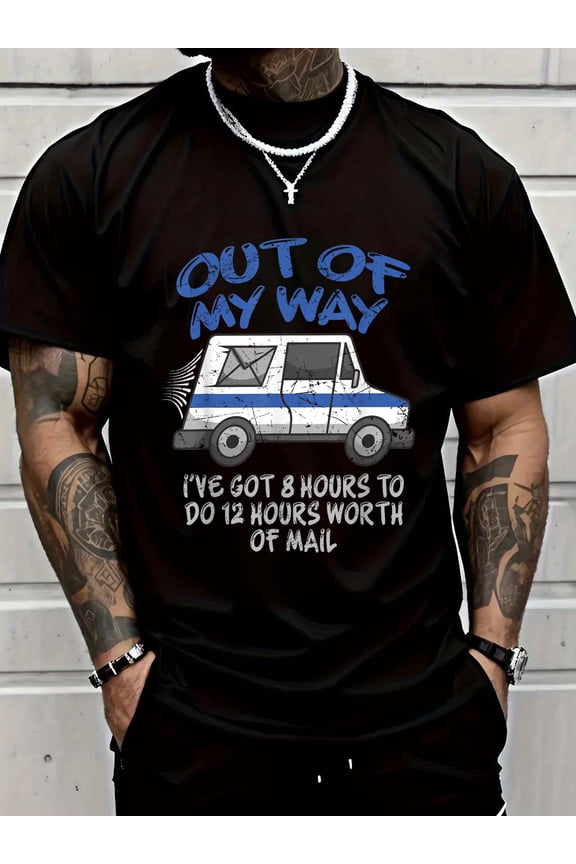 100% Cotton Funny Postal Worker Joke For Delivery Driver, Delivery Truck T-Shirt