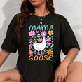 thumbnail image 1 of 100% Cotton Funny Silly Goose Mom Mommy Mothers Day Floral Mama Goose T-Shirt, 1 of 5