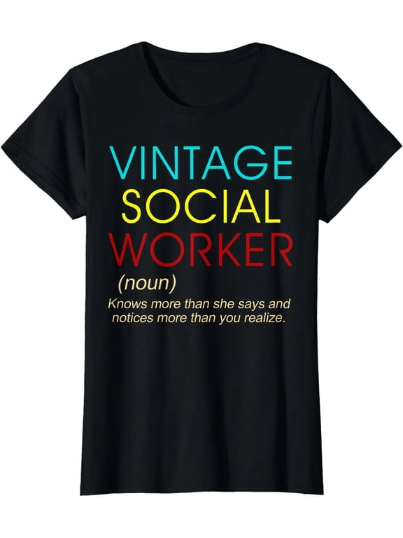 100% Cotton Funny Social Worker Definition T-Shirt For Men and Women, Vintage Caseworker Graphic Tee, Human Services Professional Shirt, Public Service Appreciation Gift, Casual Short Sleeve Tee