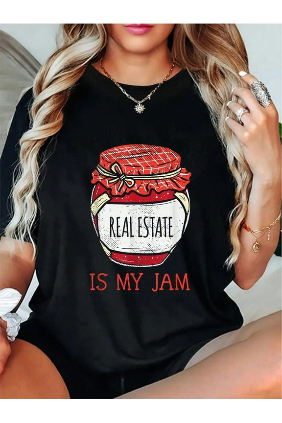 100% Cotton Funny Women Realtor Cute Real Estate Agent Saying T-Shirt