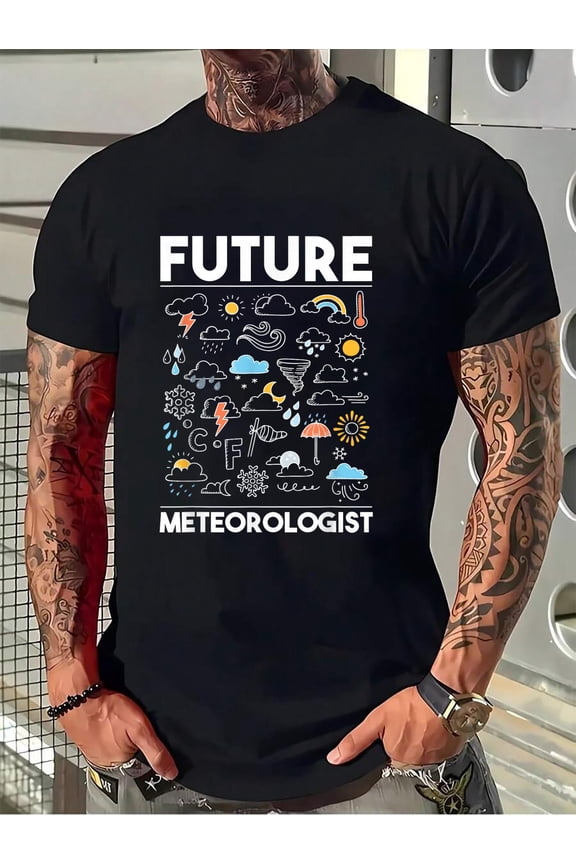 100% Cotton Future Meteorologist - Meteorology Weather Forecast Clouds T-Shirt