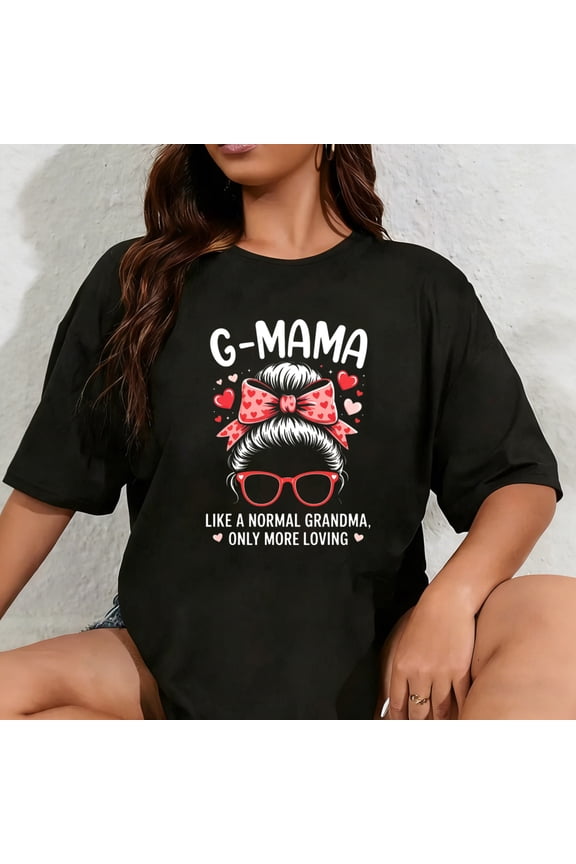 100% Cotton G-Mama Valentine Quote for Loving Grandma with Cute Bow Comfort Colors Adult Heavyweight T-Shirt