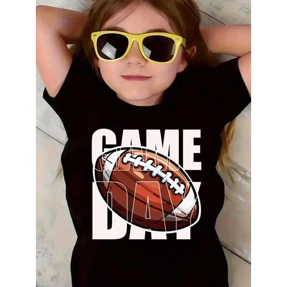 100% Cotton Game Day - American Football Design Kid T-Shirt Graphic T-shirts for boys and girls