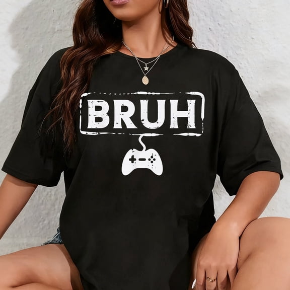 100% Cotton Gamer Bruh Video Game Funny Gaming Teen Men Boys Kids Youth T-Shirt