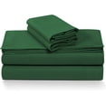 thumbnail image 1 of 100% Cotton German Flannel Sheet Set - 200 GSM, Deep Pocket, Ultra Soft & Cozy, Full, Emerald Green, 1 of 6