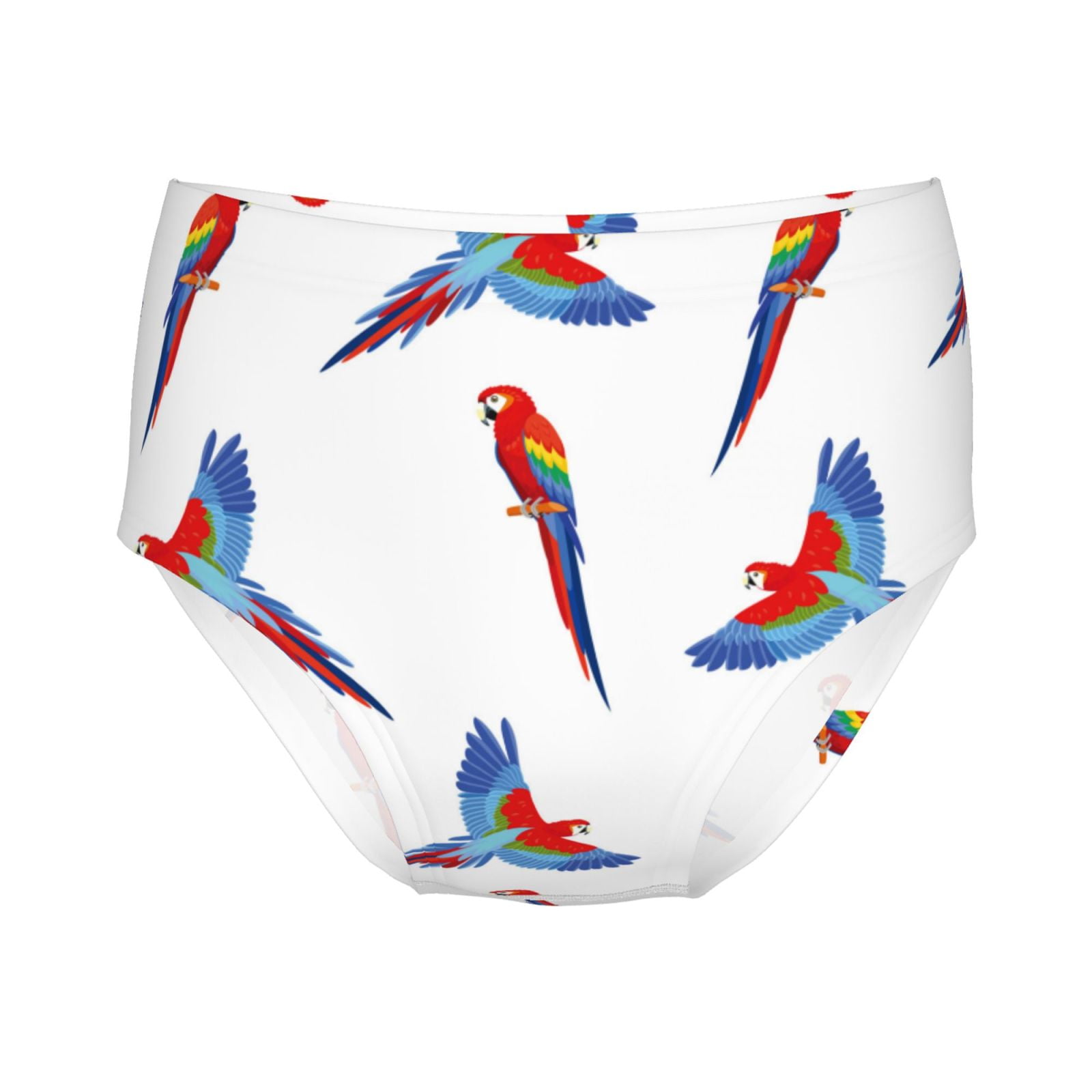100% Cotton Girls Underwear, Colorful Cute Macaw Parrot Soft Toddler ...