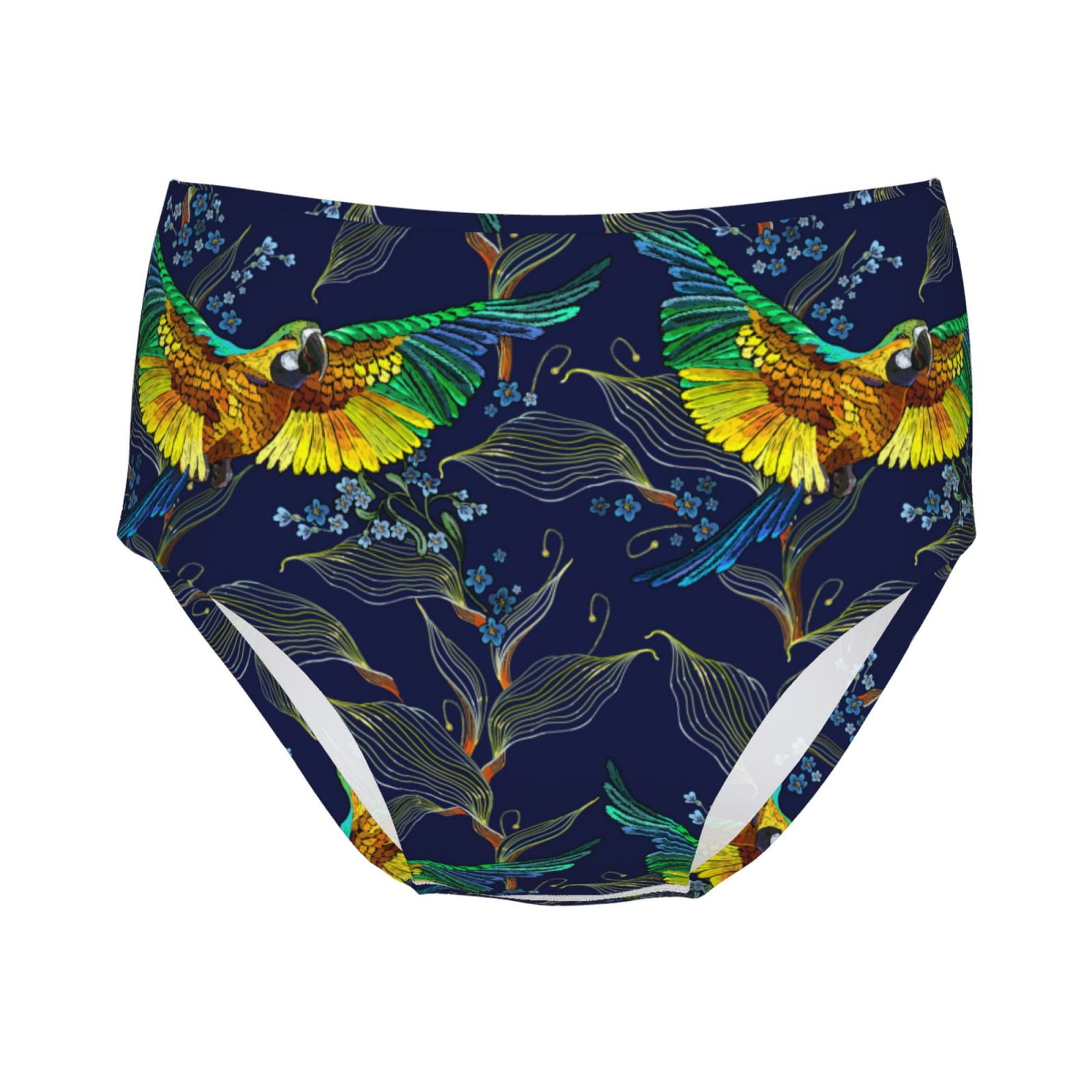 100% Cotton Girls Underwear, Colorful Flying Parrot Flower Soft Toddler ...