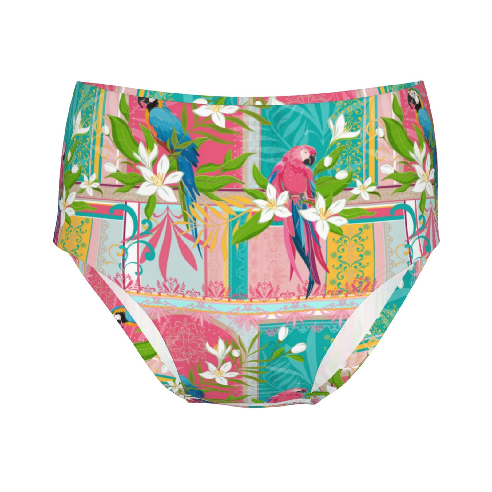 100% Cotton Girls Underwear, Exotic Colorful Parrot Flower Soft Toddler ...