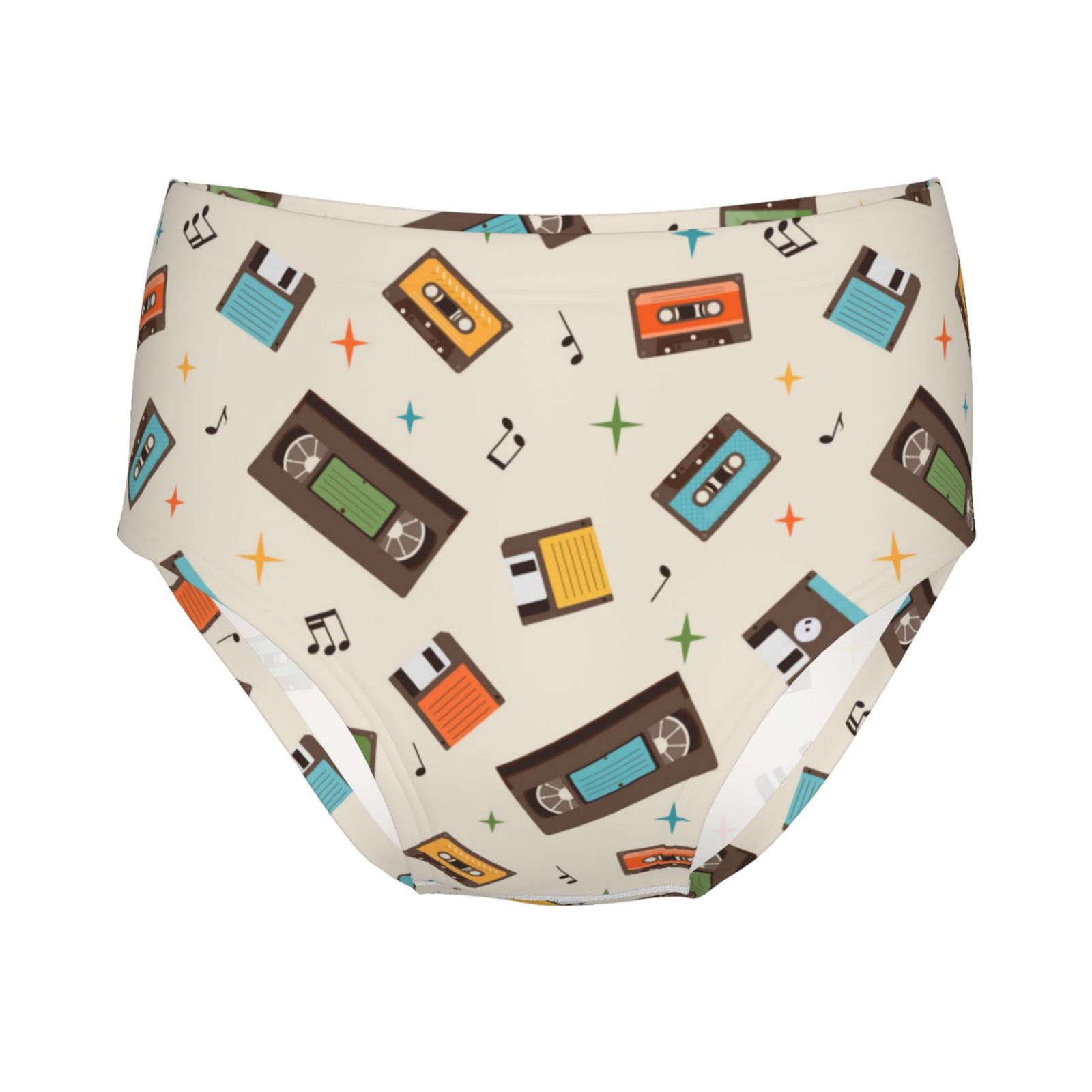 100 Cotton Girls Underwear, Retro Vintage Tape Soft Toddler Teen
