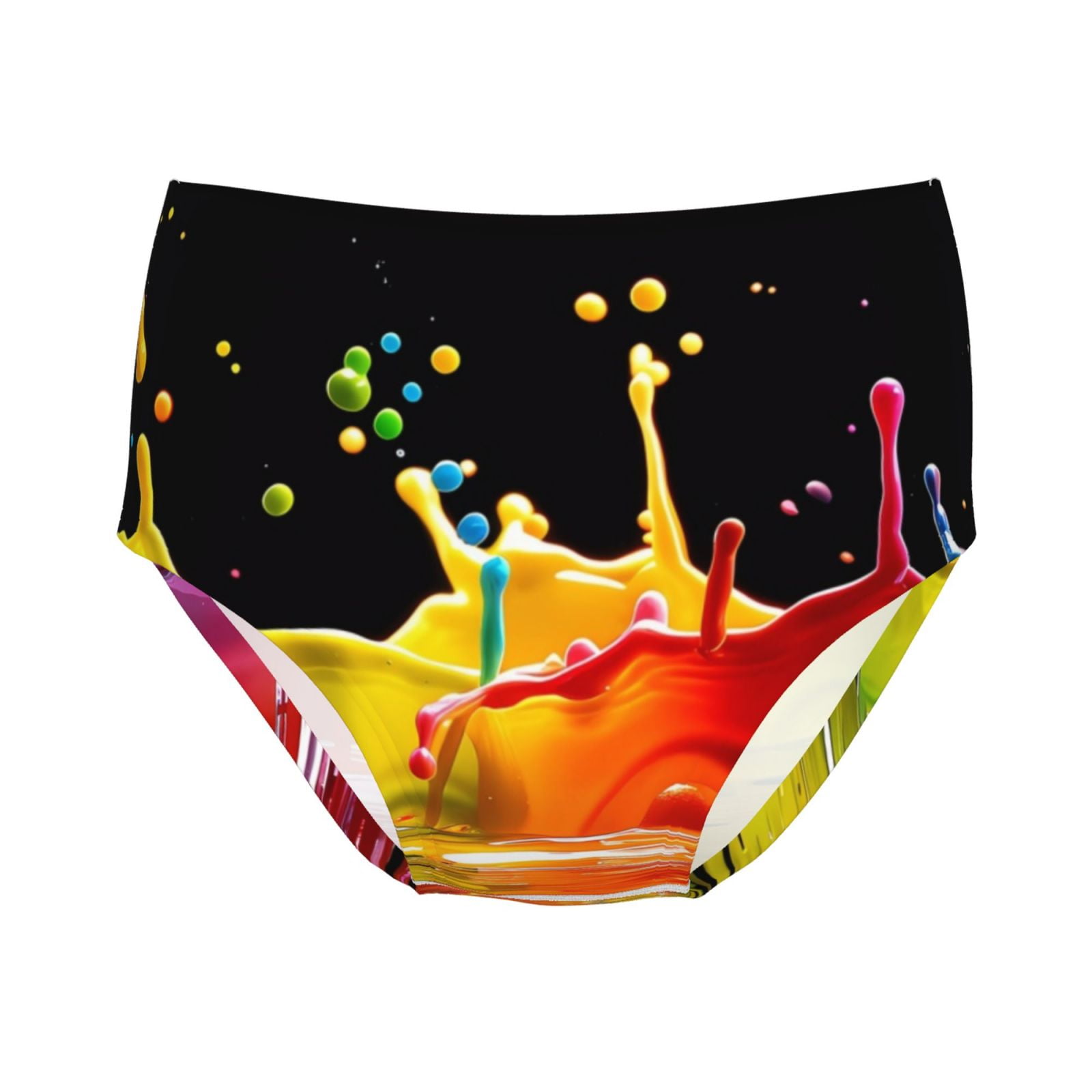 100 Cotton Girls Underwear, Vibrant Color Splash Soft Toddler Teen