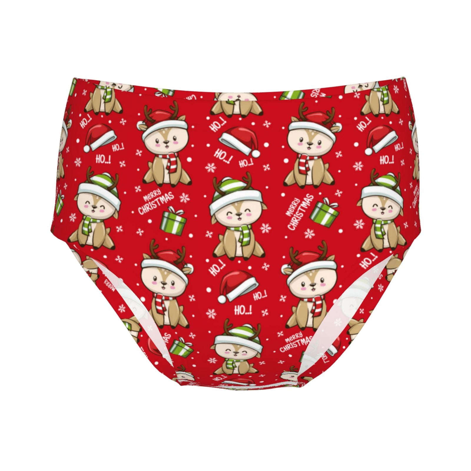 100% Cotton Girls Underwear, cute Christmas Moose Soft Toddler Teen ...