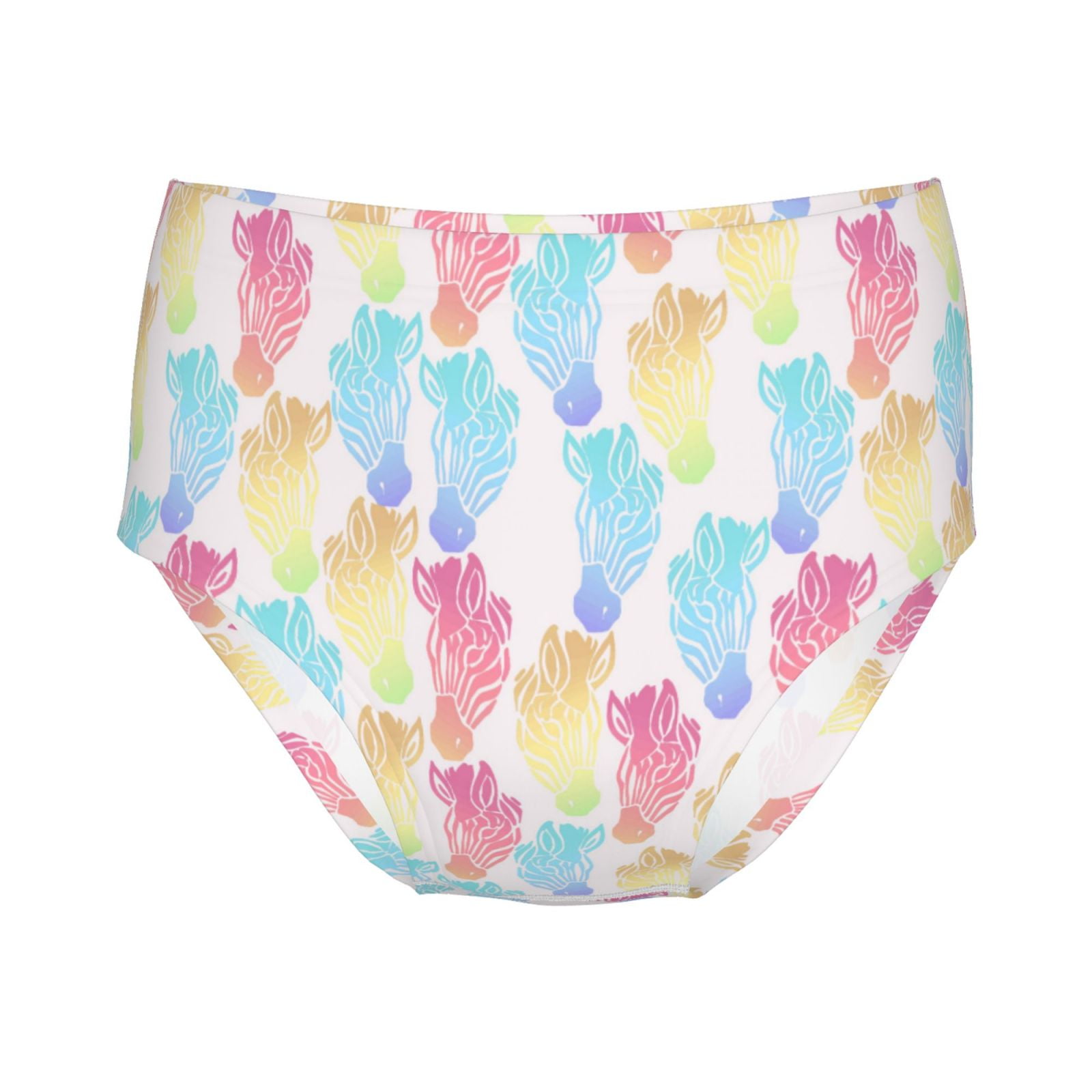 100% Cotton Girls Underwear, rainbow color zebra cute Soft Toddler Teen ...