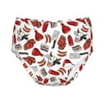 100 Cotton Girls Underwear, red food Soft Toddler Teen Undies, Breathable Juniors Kids Panties