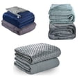 thumbnail image 1 of 100% Cotton Glass Bead Weighted Blanket with Duvet Cover, 1 of 9