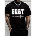thumbnail image 1 of 100% Cotton Goat God Over All Things Funny Jesus Christian Printed T-Shirt, Short-Sleeved Crew Neck Casual Top, Suitable For All Seasons, 1 of 5