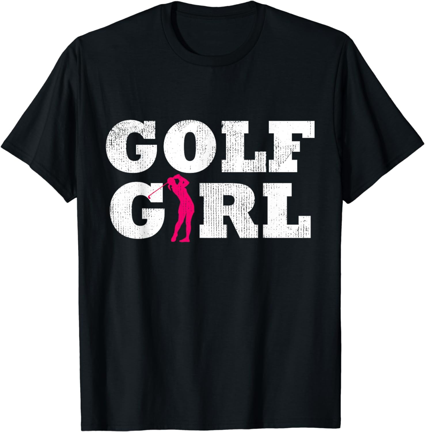 100 Cotton Golf Girl Player Golfer Golfing Silhouette Sport Gift TShirt