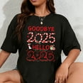 thumbnail image 1 of 100% Cotton Goodbye 2025 Hello 2026 Merry Christmas Happy New Year 2026 T-Shirt, 1 of 5