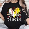 thumbnail image 1 of 100% Cotton Grandma of Both Baseball Softball Grandma Mothers Day T-Shirt, 1 of 5