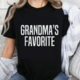 thumbnail image 1 of 100% Cotton Grandma's Favorite T-Shirt Women Casual Funny Graphic Tee Shirt Gift for Grandmother Family Love Mom Dad Gift, 1 of 5