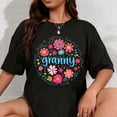thumbnail image 1 of 100% Cotton Granny Mothers Day for Grandma Wildflower Floral Women T-Shirt, 1 of 5